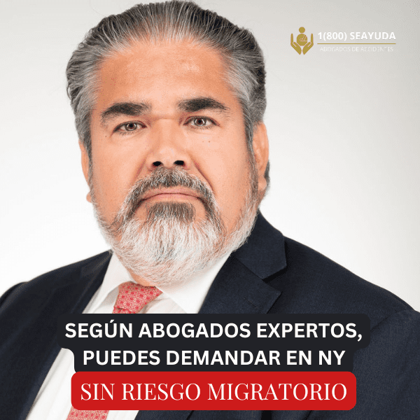 Demandar en NY sin riesgo migratorio: Cesar Valdebenito Abogados de accidentes 1(800)SeAyuda en Hempseatd NY